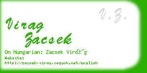 virag zacsek business card